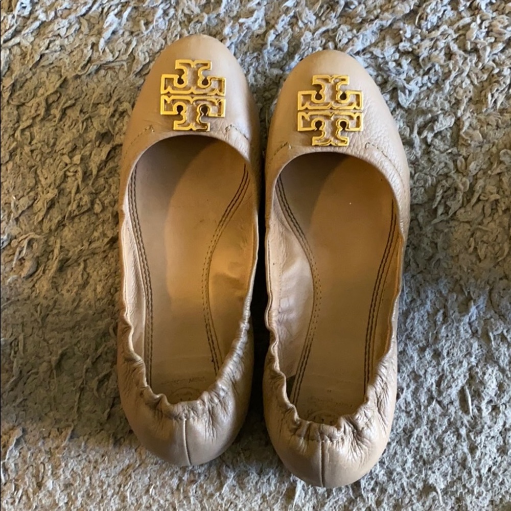 Tory Burch ballet flats with gold accents